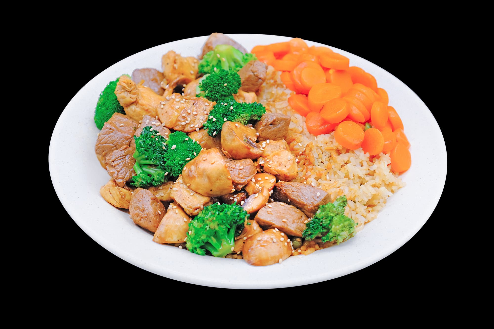 Steak and Chicken hibachi combo plate
