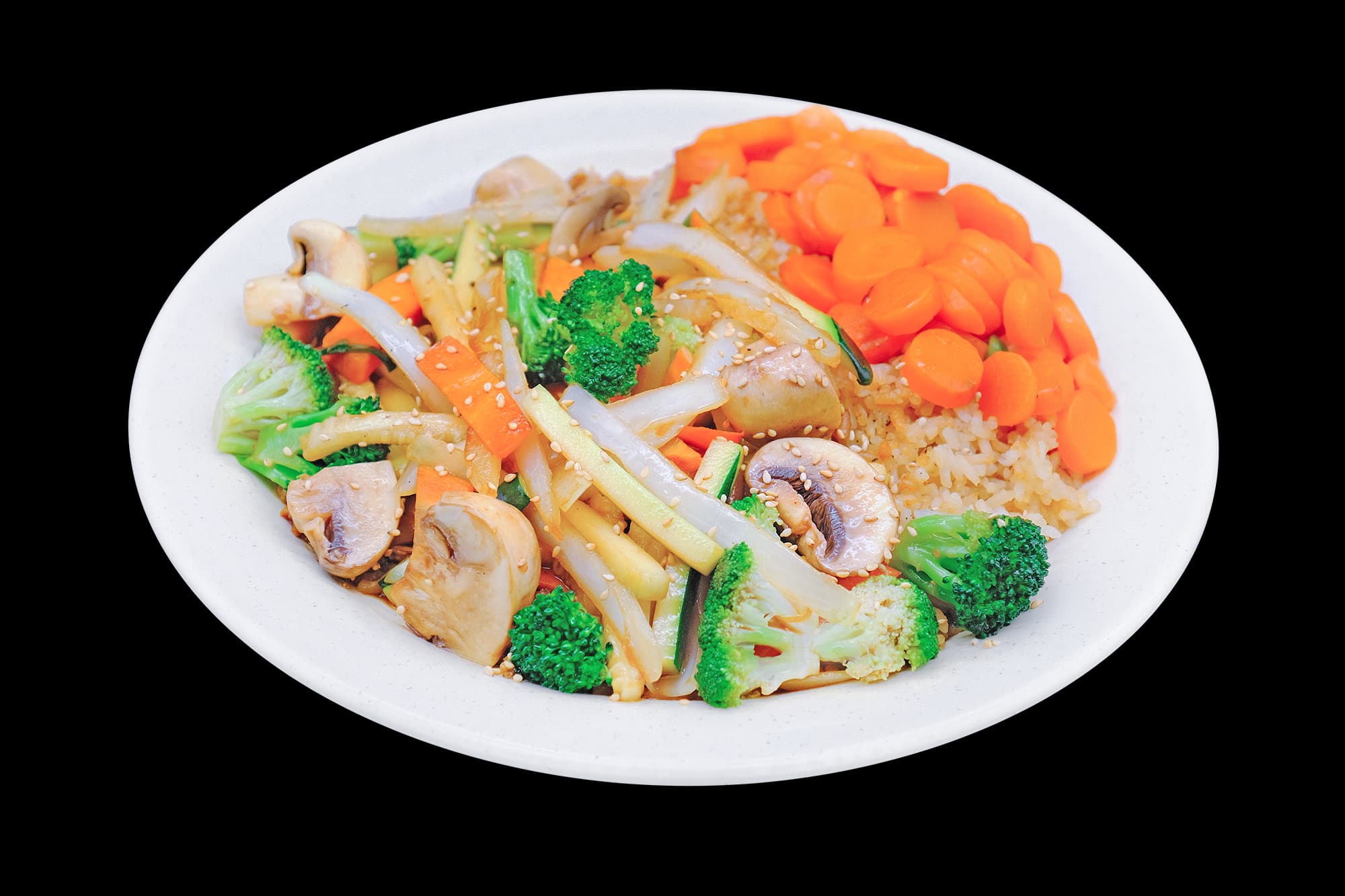 Grilled hibachi vegetables plate